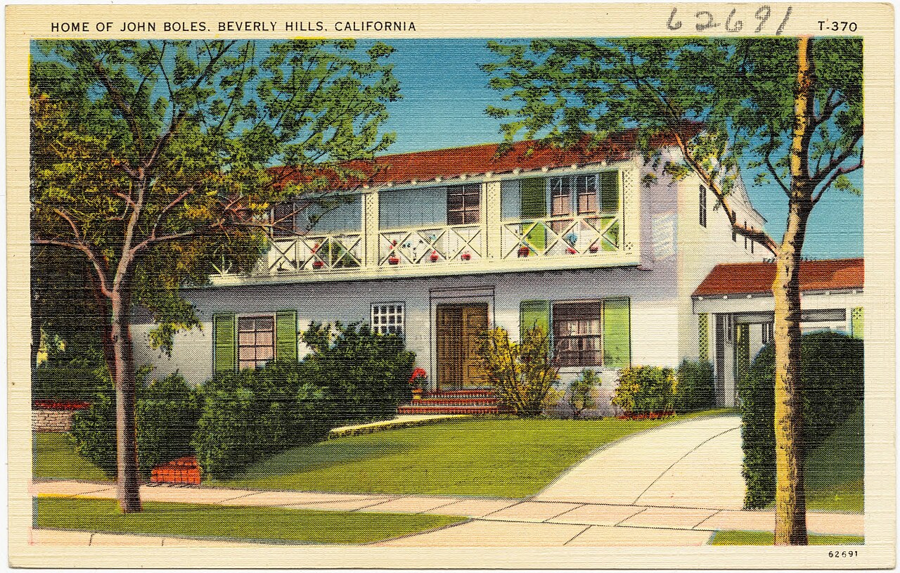 Vintage California home postcard