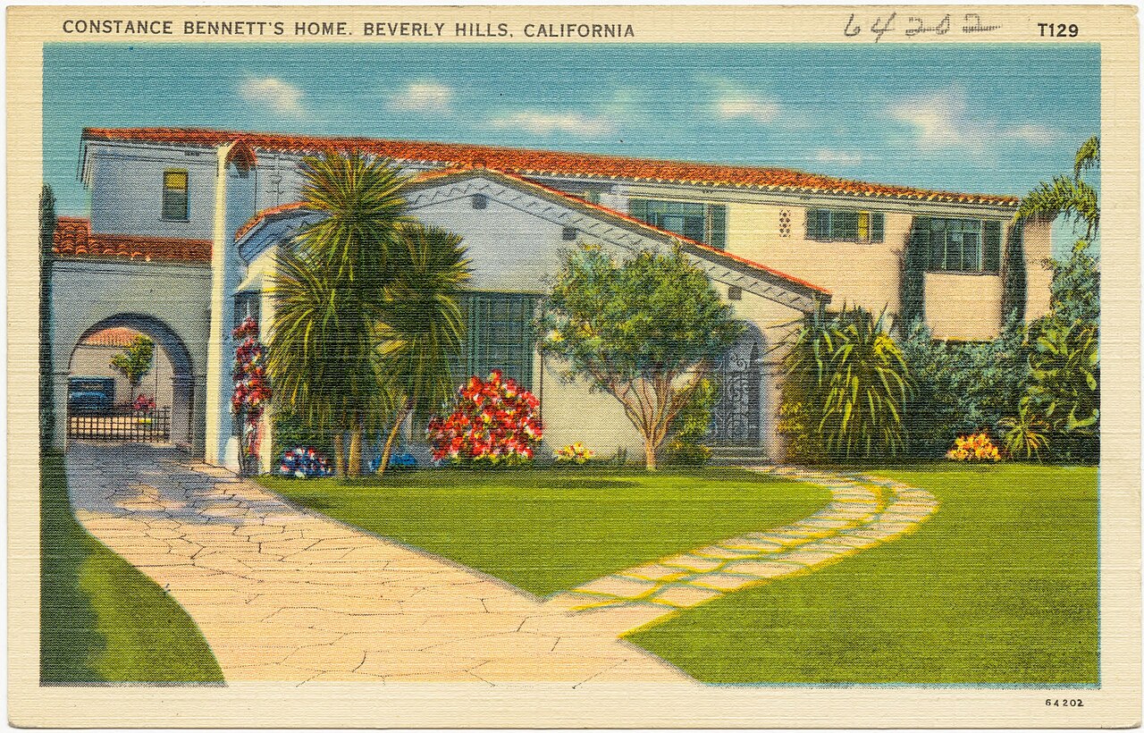 Vintage California home postcard