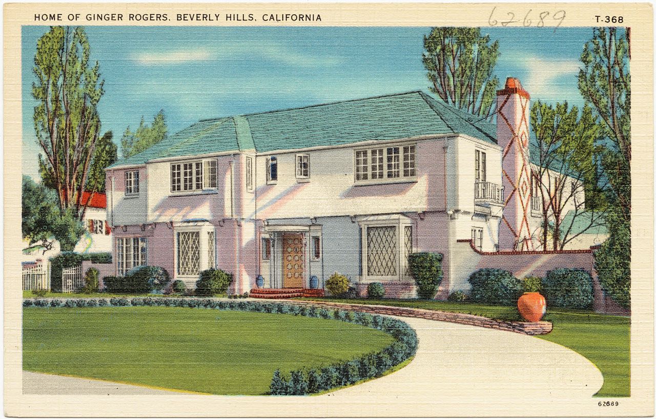 Vintage California home postcard